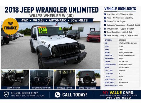 2018 Jeep Wrangler Unlimited Willys Wheeler W 4WD photo