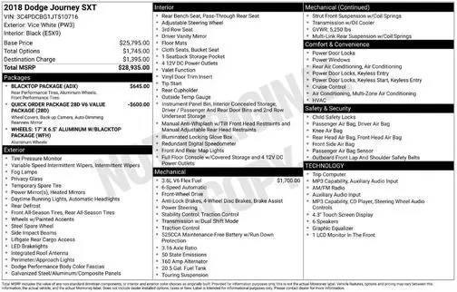 2018 Dodge Journey SXT FWD photo