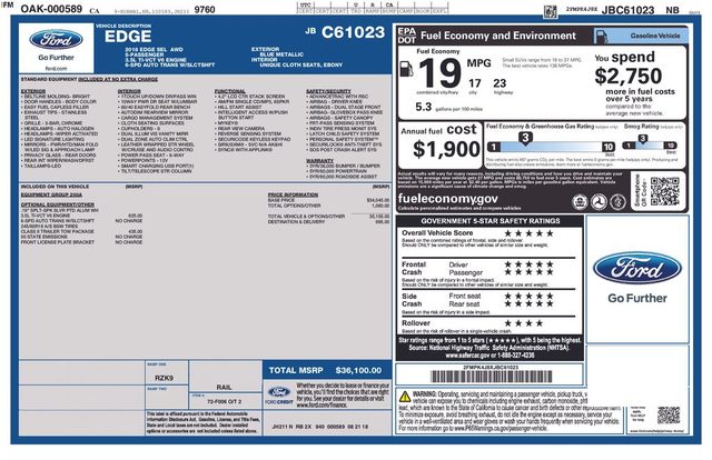 2018 Ford Edge SEL AWD photo