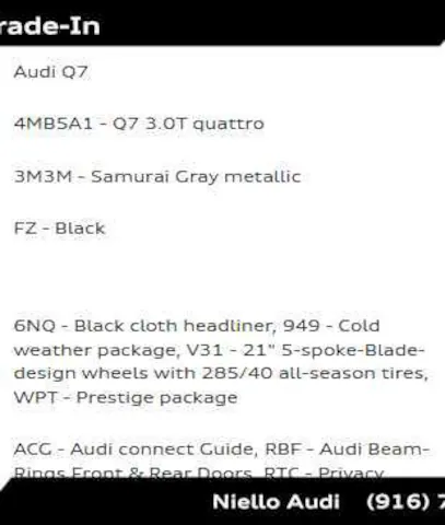 2019 Audi Q7 Prestige AWD photo