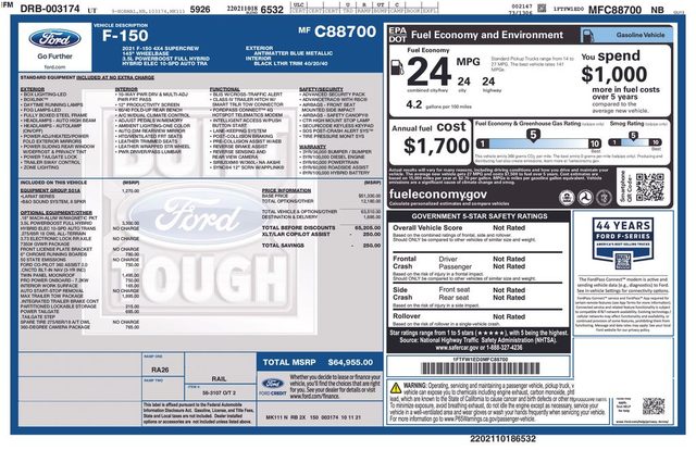 2021 Ford F-150 LARIAT 4WD photo