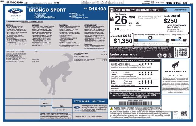2022 Ford Bronco Sport Base 4WD photo