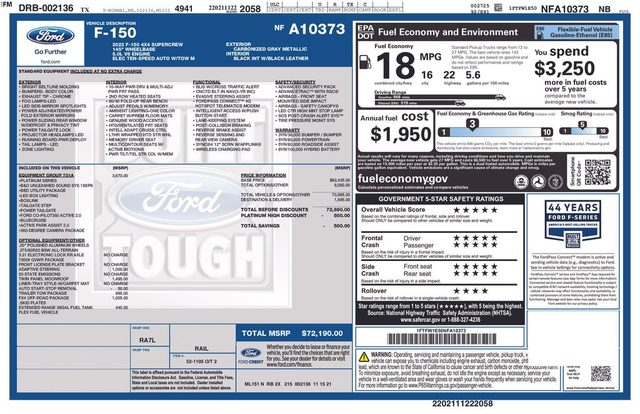 2022 Ford F-150 Platinum 4WD photo