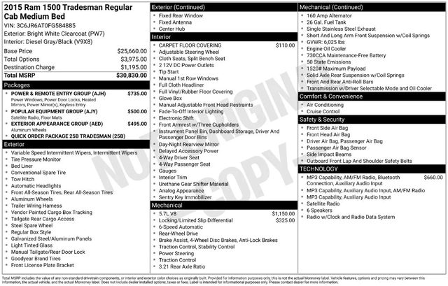 2015 Ram 1500 Tradesman RWD photo