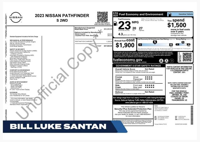 2023 Nissan Pathfinder S FWD photo