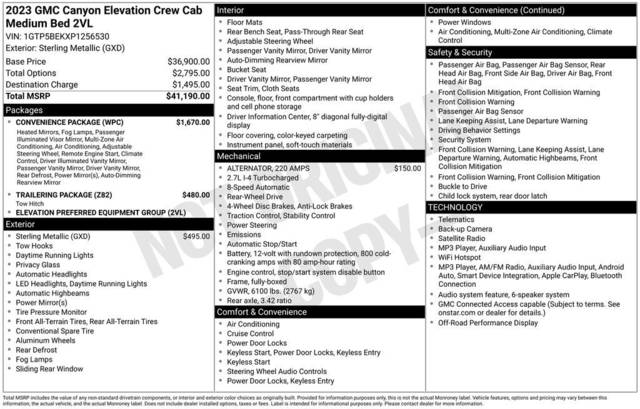 2023 GMC Canyon 2WD Elevation RWD photo
