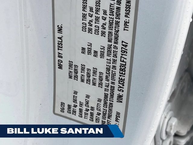 2020 Tesla Model 3 Long Range AWD photo