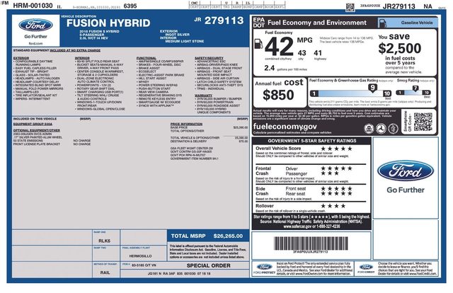 2018 Ford Fusion S FWD photo