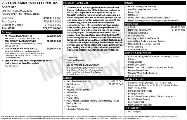 2021 GMC Sierra 1500 AT4 4WD photo