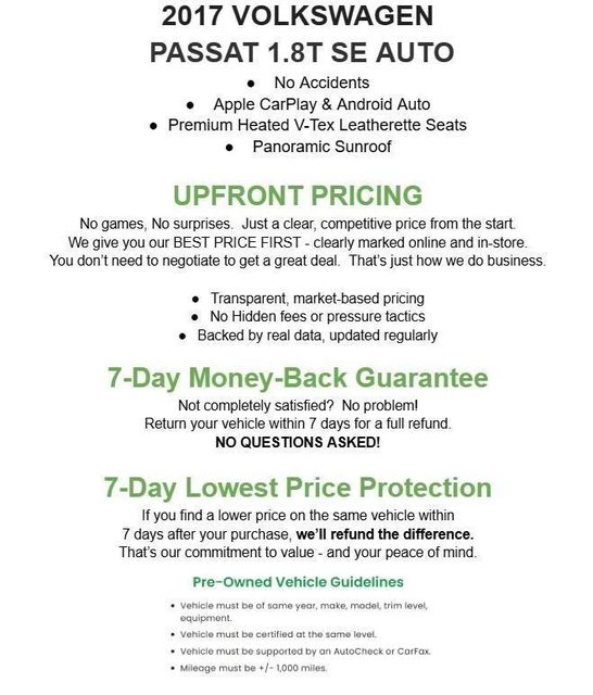 2017 Volkswagen Passat 1.8T SE FWD photo