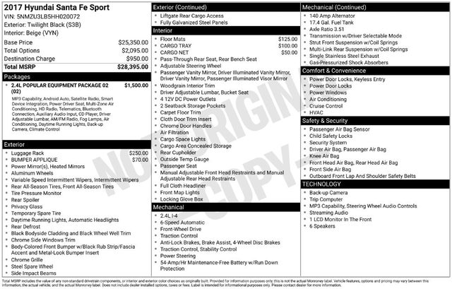 2017 Hyundai Santa Fe Sport 2.4L FWD photo